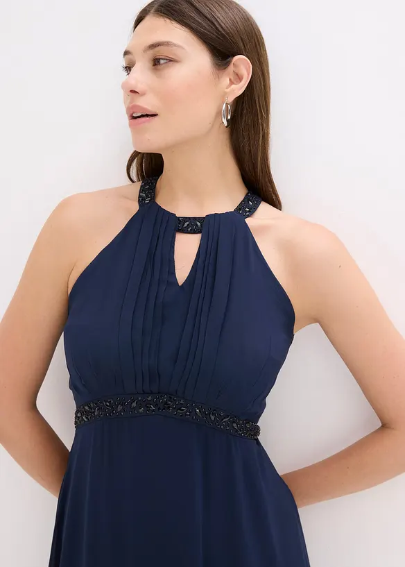 Maxi jurk met parelapplicatie, bonprix