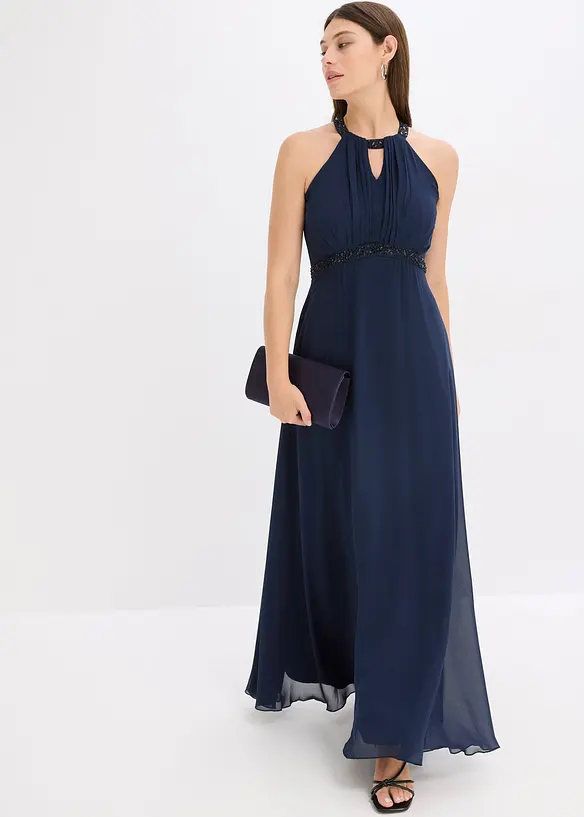 Maxi jurk met parelapplicatie, bonprix