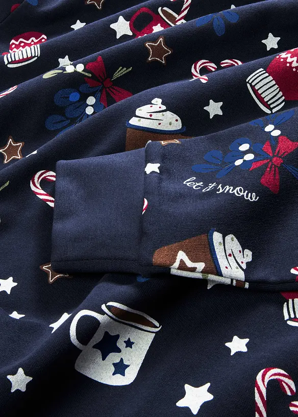 Sweatjurk met kerstmotieven, bonprix