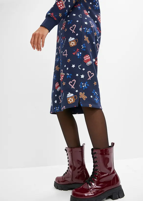 Sweatjurk met kerstmotieven, bonprix