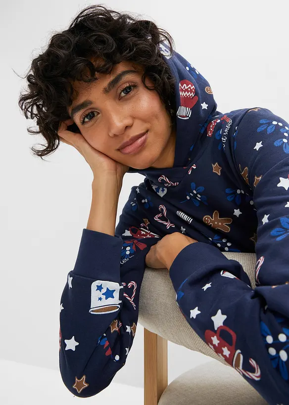 Sweatjurk met kerstmotieven, bonprix