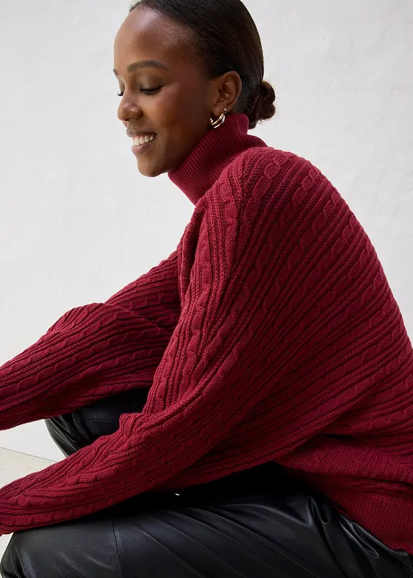 Oversized trui met merinowol, bonprix