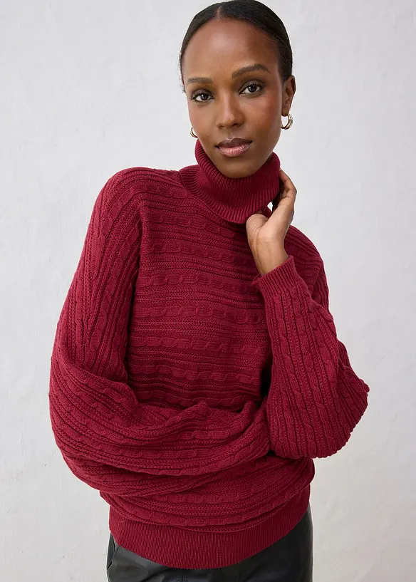 Oversized trui met merinowol, bonprix