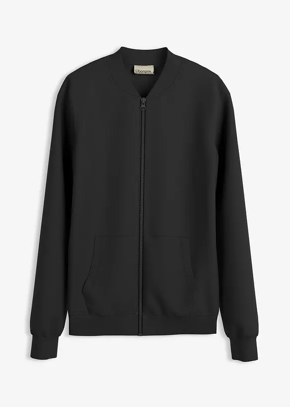 Sweatvest van scuba met ritssluiting, bonprix