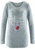 Kersttrui met pailletten rendier, bonprix