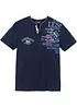 Henley shirt met korte mouwen van biologisch katoen, bonprix