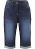 Stretch jeans bermuda met omslag, bonprix