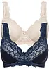 Minimizer bh met gewatteerde bandjes (set van 2), bonprix