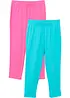 Meisjes 3/4 legging (set van 2) met biologisch katoenmix, bonprix