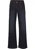 Wide leg mid waist jeans met een comfortabele band, bonprix