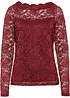 Kanten shirt met lange mouwen, bonprix