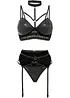 Bralette, string, jarretels (3-dlg. set), bonprix