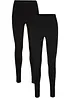 Stretch legging met biologisch katoen (set van 2), bonprix