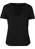 Shirt met strikkoordjes, korte mouw, bonprix