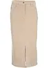 Stretch corduroy rok in midilengte, bonprix