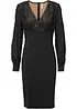 Accentuerende midi jurk met kant, bonprix