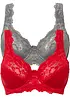 Minimizer bh met gewatteerde bandjes (set van 2), bonprix