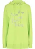 Trendy sweater met statement print en capuchon, bonprix