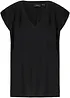Blouse met V-hals en korte mouwen, bonprix