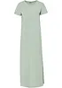 Katoenen maxi jurk met split, bonprix