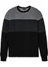 Trui met ronde hals en colourblocking, bonprix