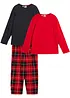 Kinder pyjama van biologisch katoen (3-dlg. set), bonprix
