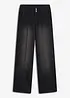 Wide leg jeans met mid waist, bonprix