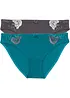 Slip met borduursel (set van 2), bonprix