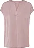 Blouse van soepel satijn met oversized schouders, bonprix