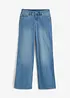 Wide leg jeans mid waist, stretch, bonprix