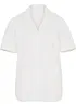 Luchtige oversized blouse van linnenmix, korte mouw, bonprix