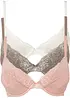Push up bh met fijn kant (set van 3), bonprix