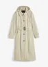 Kuitlange jas in trenchcoat stijl met afneembare capuchon, bonprix