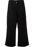 Wijde stretch corduroy culotte met high-waist comfortband, 7/8 lengte, bonprix
