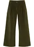 Wijde stretch corduroy culotte met high-waist comfortband, 7/8 lengte, bonprix