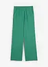 Wijde broek van gestructureerde jersey, high waist, bonprix