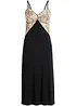 Lange slipdress met borduursel, bonprix