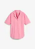Luchtige oversized blouse van linnenmix, korte mouw, bonprix