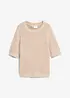 Gebreid shirt, halflange mouw, bonprix