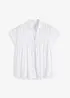 Blouse met korte mouwen en broderie anglaise, bonprix