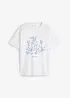 T-shirt met print van biologisch katoen, bonprix