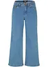 Wide leg jeans mid waist, cropped, bonprix