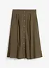 Midi rok met linnen, bonprix