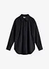 Oversized overhemdblouse met knoopsluiting van katoen, bonprix