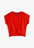 Kort T-shirt met knoopeffect, bonprix