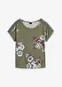 Gedessineerd shirt met kant, bonprix