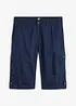 Lange cargo bermuda met linnen, regular fit, bonprix