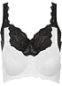 Beugel bh met sierlijk kant (set van 2), bonprix
