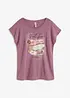 T-shirt met verenprint, bonprix