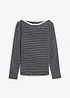 Gestreepte longsleeve met boothals, bonprix